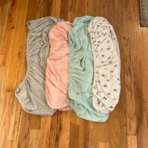 Mini Crib/Pack N Play Fitted Sheets - bundle 4